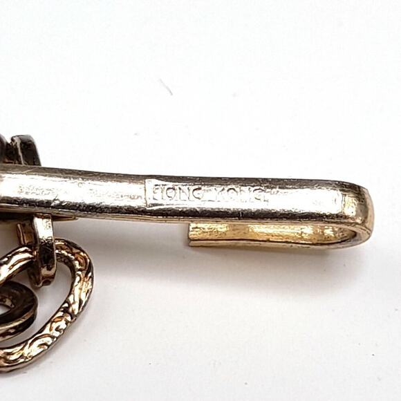 Vintage Hong Kong Boho Chain Belt Brown Glass Stones 32" Filigree 1960s - Picture 7 of 10